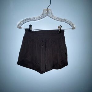 Lululemon size 4 Black Track That Lined Shorts 5” Inseam
